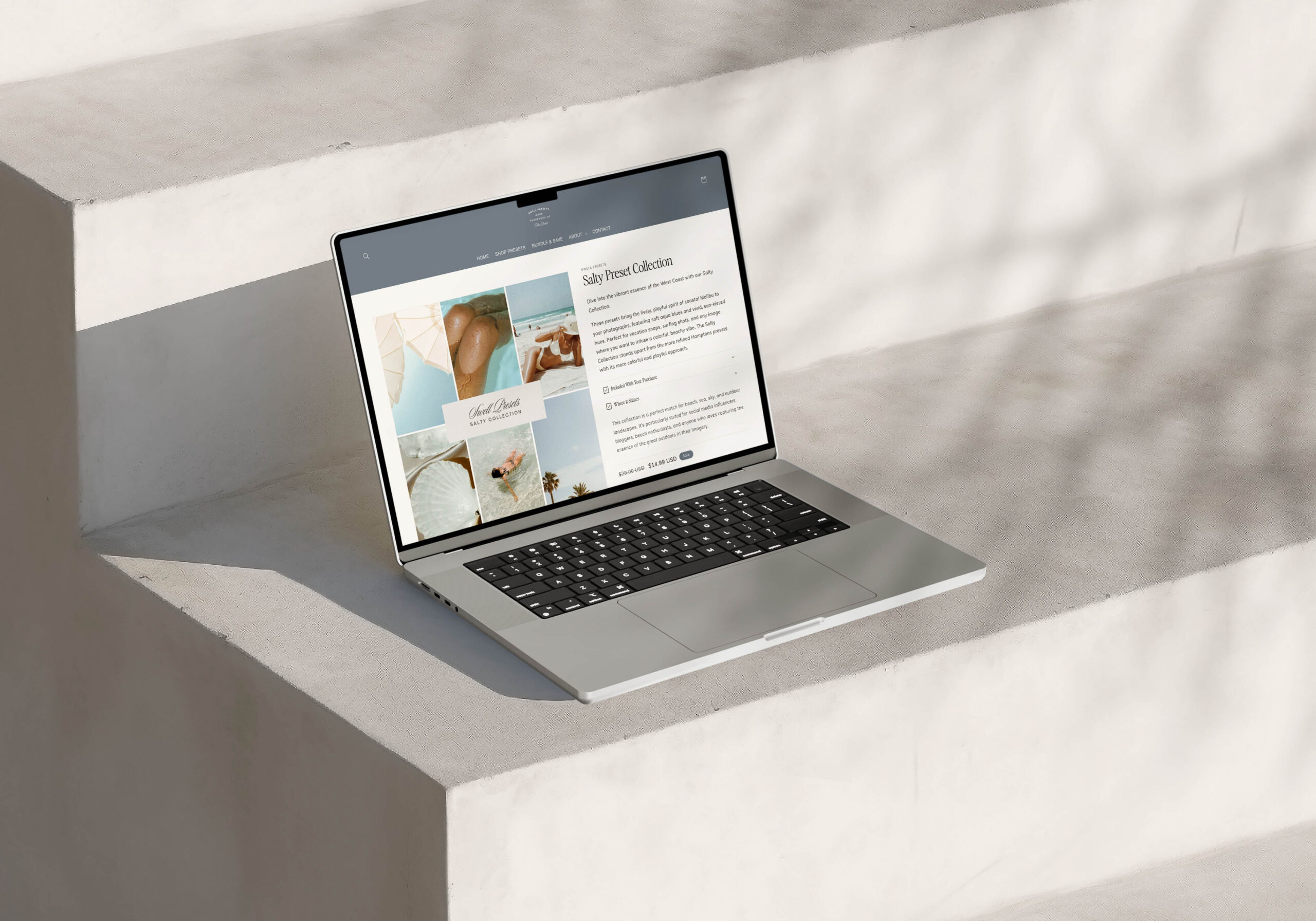 Laptop showing a Shopify Website Design Store For Female Brands By High Tide Strategy