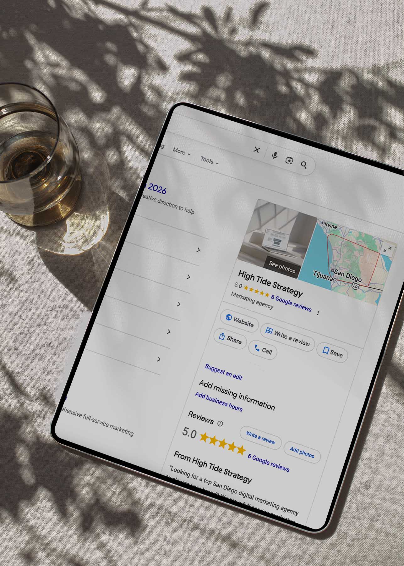 Google business profile tips for photographers by Mandy Ford High Tide Strategy